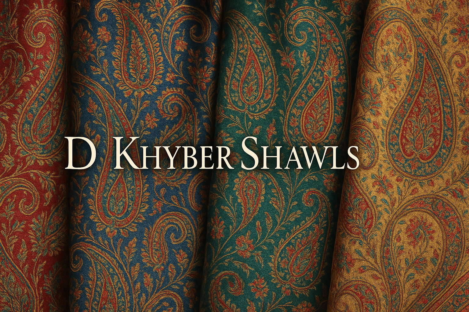 an imafe banner for a store called D Khyber Shawls